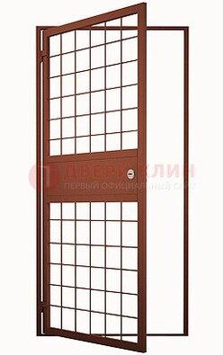 Коричневая металлическая бронированная дверь ДБ-6 в Ступино