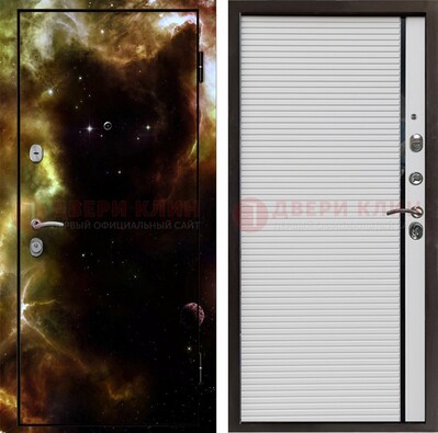 Стальная дверь с фотопечатью космоса ДФ-14 в Ступино