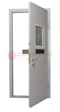 Белая металлическая дверь в кассу ДКС-1 в Ступино