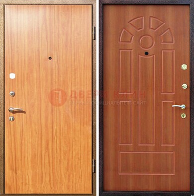 Светлая железная дверь с ламинатом МДФ внутри ДЛ-15 в Ступино