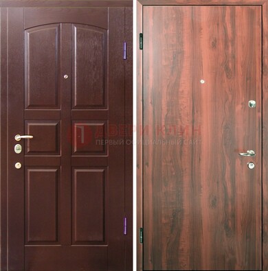 Офисная входная дверь с МДФ ламинат внутри ДМ-101 в Ступино