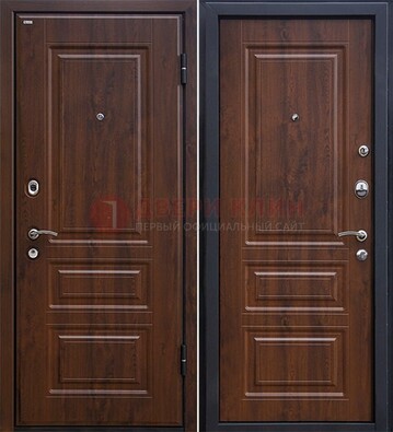 Темная металлическая дверь с МДФ ДМ-140 в Ступино