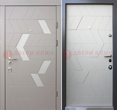 Темная металлическая дверь со светлой МДФ внутри ДМ-203 в Ульяновске
