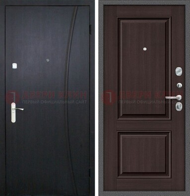 Темная стальная дверь с МДФ панелями ДМ-362 в Ступино