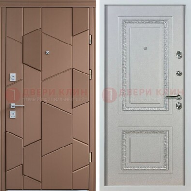 Квартирная стальная дверь с разными панелями МДФ ДМ-496 в Ступино