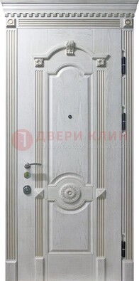 Белая дверь с МДФ ДМ-525 в Ступино