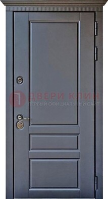 Тёмная входная дверь для коттеджа с МДФ ДМ-528 в Ступино
