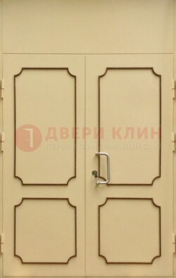 Светлая двухстворчатая дверь для загородного дома с МДФ ДМ-534 в Ступино