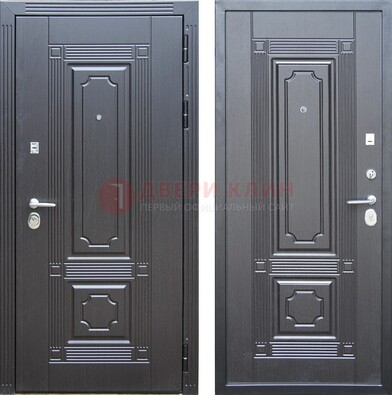 Декоративная серая металлическая дверь с МДФ ДМ-57 в Ступино