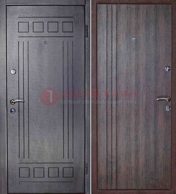 Темная стальная дверь с МДФ с рисунком ДМ-83 в Сургуте