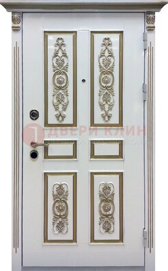 Входная дверь с массивом дуба в белом цвете ДМД-62 в Ступино