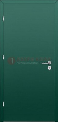 Зеленая стальная дверь с нитроэмалью ДН-6 в Ступино