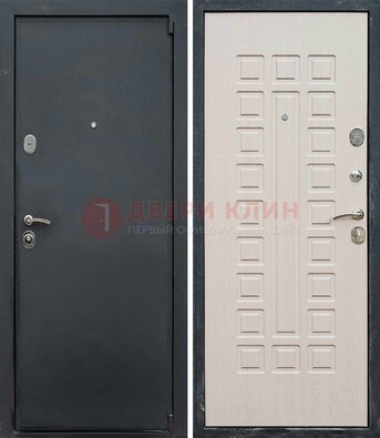 Черная металлическая дверь с порошковым покрытием ДП-101 в Ступино