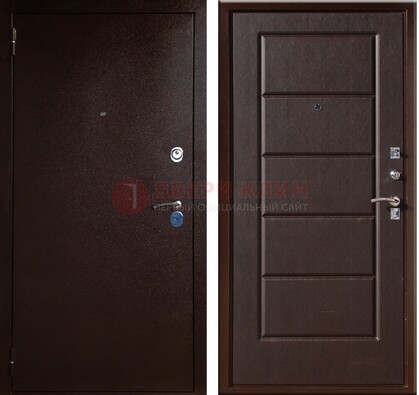 Темная входная дверь с порошковым окрасом ДП-113 в Ступино