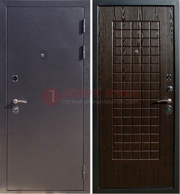 Серая металлическая дверь с порошковым напылением ДП-153 в Ступино