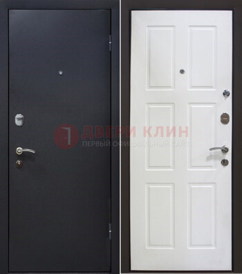 Черная металлическая дверь с порошковым покрытием ДП-193 в Ступино