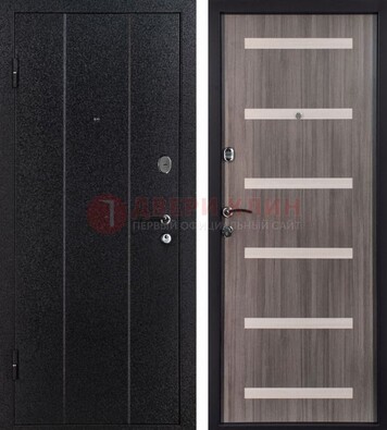 Черная стальная дверь с порошковым окрасом ДП-199 в Ступино