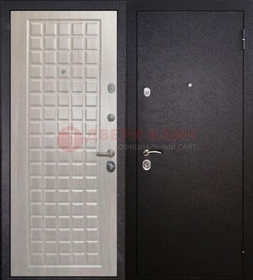 Черная входная дверь с порошковым покрытием ДП-206 в Ступино