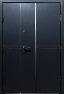 Темная металлическая дверь с порошковым покрытием ДП-220 в Ступино