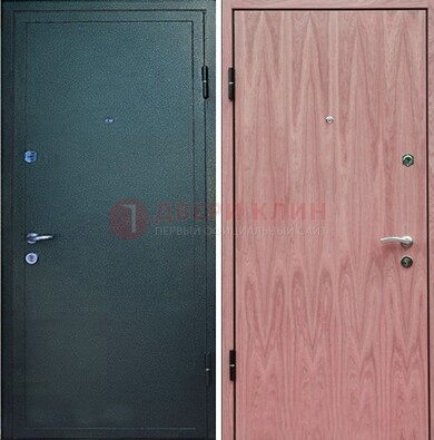 Черная входная дверь с порошковым покрытием ДП-32 в Ступино