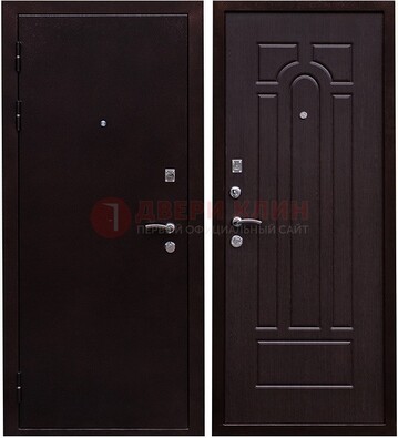 Черная стальная дверь с порошковым покрытием ДП-35 в Ступино