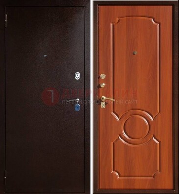 Темная железная дверь с порошковым напылением ДП-46 в Ступино