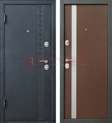 Черная стальная дверь с порошковым напылением ДП-9 в Севастополе