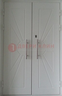 Парадная двухстворчатая дверь с фрезерованным МДФ ДПР-14 в Ступино