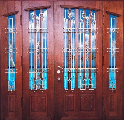Парадная дверь со вставками из стекла ДПР-55 с шумоизоляцией в Ступино
