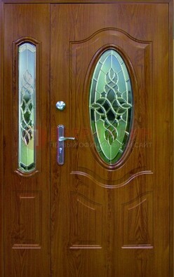 Парадная дверь со стеклянными вставками ДПР-73 для дома в Ступино
