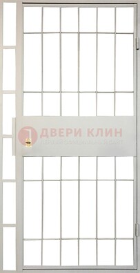 Железная решетчатая дверь в белом цвете ДР-19 в Ступино
