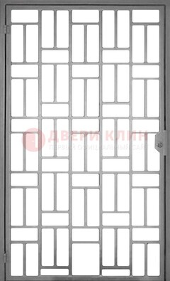 Металлическая решетчатая дверь в сером цвете ДР-23 в Ступино