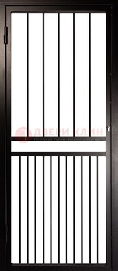 Коричневая одностворчатая железная решетчатая дверь ДР-24 в Ступино