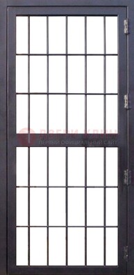 Темная стальная решетчатая дверь ДР-34 в Ступино