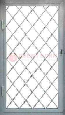 Серая стальная решетчатая дверь ДР-3 в Ступино