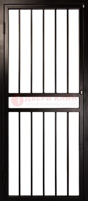 Темная стальная решетчатая дверь для дома ДР-45 в Ступино
