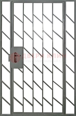 Металлическая решетчатая дверь с фрамугами ДР-48 в Ступино