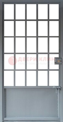 Металлическая решетчатая дверь в сером цвете ДР-7 в Ступино