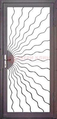 Коричневая железная решетчатая дверь ДР-8 в Ступино