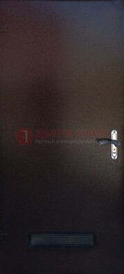Черная железная техническая дверь ДТ-17 в Ступино