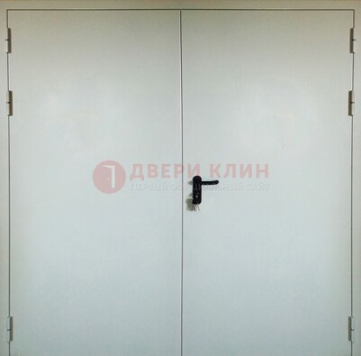 Белая металлическая техническая дверь ДТ-8 в Ступино