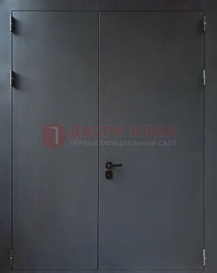 Черная распашная тамбурная дверь Порошок ДТМ-46 в Ступино
