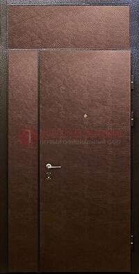 Тамбурная дверь с верхней фрамугой с винилискожей ДТМ-7 в Ступино