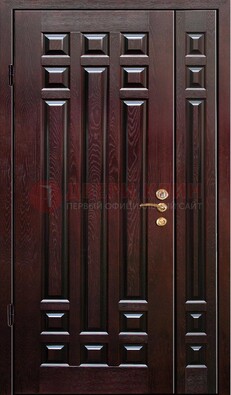 Коричневая металлическая дверь с виноритом ДВТ-20 в Ступино