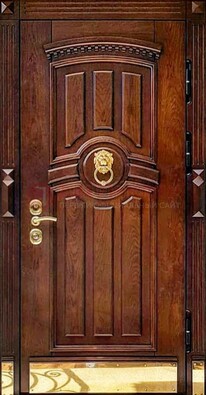 Входная дверь с виноритом в коричневом цвете ДВТ-236 в Ступино