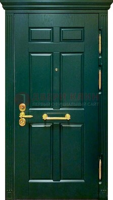 Классическая зеленая дверь с виноритом на улицу ДВТ-248 в Ступино