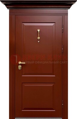 Красная железная дверь винорит для частного дома ДВТ-251 в Ступино