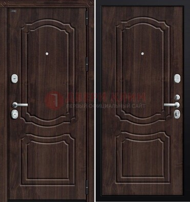 Темная входная дверь с МДФ ДМ-2222 в Ступино
