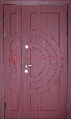 Тамбурная красная железная дверь с виноритом ДВТ-3 в Ступино