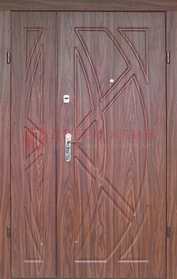 Железная тамбурная полуторная дверь с МДФ ПЛ-7 в Ступино